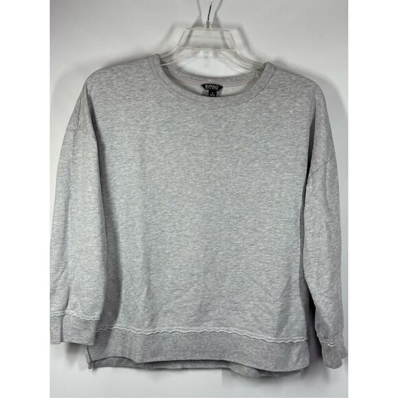B15 - Buffalo David Bitton Women's Gray Pull On Crew Neck Sweatshirt Size Medium - Picture 1 of 7